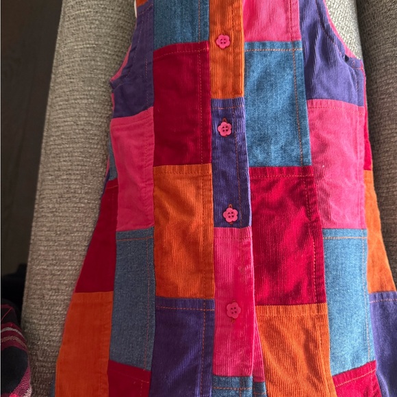 Colorful Patchwork Button-Up Dress - Picture 1 of 8